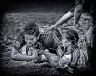 254 - WOMAN RUGBY IN RAIN 3 - TANG CHAN SENG - macao